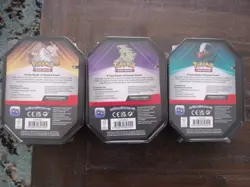 Pokemon TCG Exclusive Triple Whammy Tin Set Collector Tins Set of 3 Sealed NEW! - Image 4