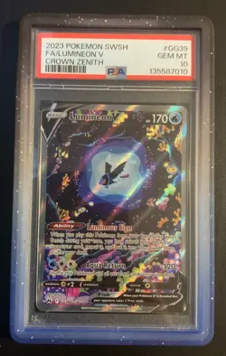 Pokemon Crown Zenith Full Art Lumineon V #GG39 PSA 10 - Image 1