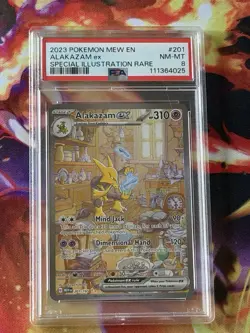 PSA 8 Pokemon TCG Alakazam ex SV Scarlet & Violet 151 201/165 Holo SIR Full Art - Image 1