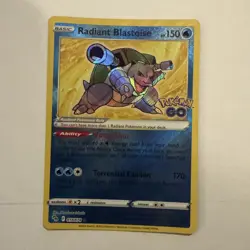 Radiant Blastoise 018/078 Pokemon GO Holo - Image 1