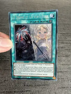 Carte Yu-gi-oh! Le Dechu Et La Vertueuse CH01-FR019 Secret Rare Francais - Image 3