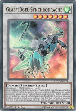 YU-GI-OH, GLASFLUGEL-SYNCHRODRACHE, UR, LEDD-DEC29, 1. Auflage, TOP - Image 1