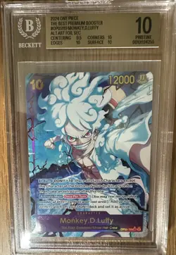 Monkey D Luffy Gear 5 OP05-119 SEC Alt Art PRB01 BGS 10 Pristine One Piece - Image 1