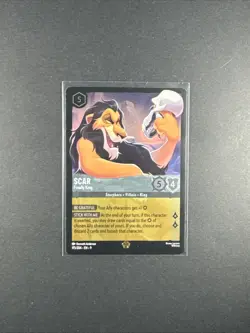 Disney Lorcana Scar Finally King 175/204 Cold Foil Fabled Legendary - Image 1