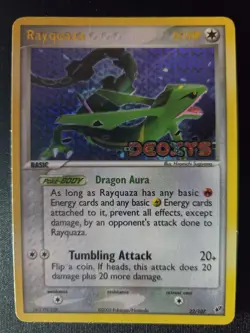 Rayquaza 22/107 Reverse Holo Rare Deoxys LP Pokemon Card - Image 1