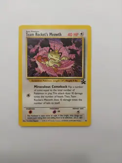 Pokemon Team Rocket’s Meowth Promo Black Star Card #18 - Creases - Clean Front - Image 1