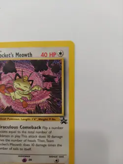Pokemon Team Rocket’s Meowth Promo Black Star Card #18 - Creases - Clean Front - Image 3