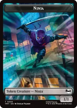 Ninja // Mutagen Double-Sided Token T Teenage Mutant Ninja Turtles 5 // 9 NM - Image 1