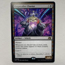 Cryptcaller Chariot - DFT 80 - NM - EN - Rare - MTG Aetherdrift Artifact Vehicle - Image 1