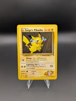 Lt. Surge's Pikachu 81/132 Gym Heroes NM Pokemon 81/132 - Image 1