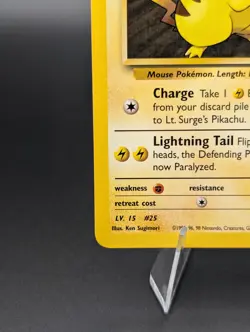 Lt. Surge's Pikachu 81/132 Gym Heroes NM Pokemon 81/132 - Image 2