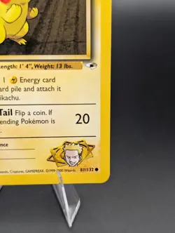 Lt. Surge's Pikachu 81/132 Gym Heroes NM Pokemon 81/132 - Image 3