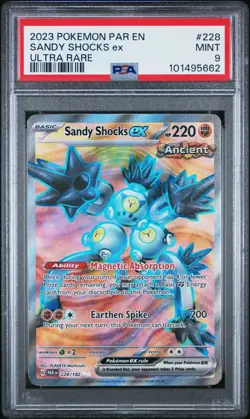 2023 POKEMON PAR EN-PARADOX RIFT SPECIAL ILLUSTRATION RARE SANDY SHOCKS EX PSA 9 - Image 1