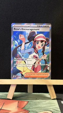 Rosa’s Encouragement 114/088 Full Art Trainer Pokemon TCG Perfect Order NM + Ex. - Image 1