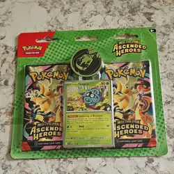 Pokemon TCG Mega Evolution: Ascended Heroes Erika Tangela Promo + 2 Packs Coin - Image 1