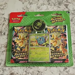 Pokemon TCG Mega Evolution: Ascended Heroes Erika Tangela Promo + 2 Packs Coin - Image 2