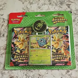 Pokemon TCG Mega Evolution: Ascended Heroes Erika Tangela Promo + 2 Packs Coin - Image 4