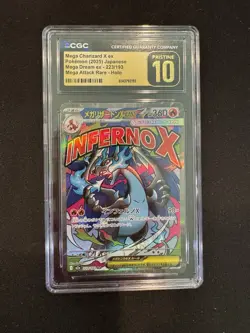CGC Graded Pokemon Mega Charizard X ex (2025) Japanese Pristine 10 - Image 1