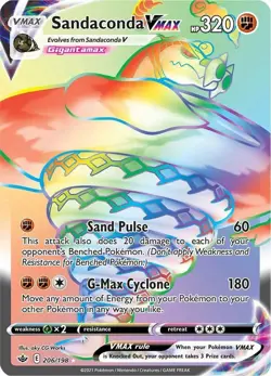Pokemon Sandaconda VMAX Secret Rare Full Art 206/198 Chilling Reign - NM - Image 1