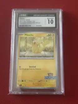Pokemon Pikachu 2024 Illustration Contest Promo SVP214 CGC 10 Gem Mint - Image 1