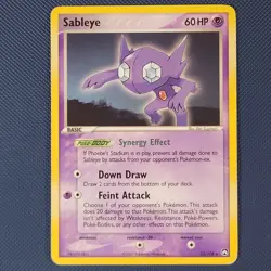 Sableye 22/108 - EX Power Keepers - Rare Non Holo Pokemon Card - MP - Image 1