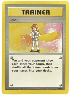 Lass - 75/102 - WOTC Base Set Rare Pokemon TCG Card - NM/LP+ - Image 1