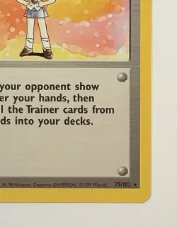 Lass - 75/102 - WOTC Base Set Rare Pokemon TCG Card - NM/LP+ - Image 5