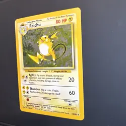 Pokemon TCG Raichu Rare Holo Card 14/102 in Great Condition NM - Image 4