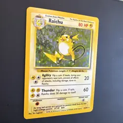 Pokemon TCG Raichu Rare Holo Card 14/102 in Great Condition NM - Image 5