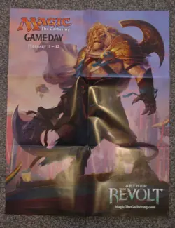 MTG Game Day Aether Revolt Playmat + event poster - Image 2