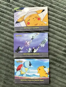 1999 Topps Pokemon TV Animation Edition Card Collection 3 Card Lot - Image 1