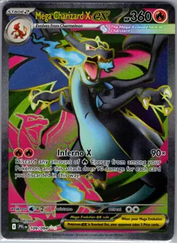Mega Charizard X ex - 109/094 ME02: Phantasmal Flames - Pokemon Card - NM - Image 1