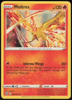 Moltres 021/172 Holo Rare Brilliant Stars Pokemon Near Mint - Image 1