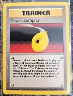 Pokemon 1999 Base Set Devolution Spray 72 NM or better - Image 1