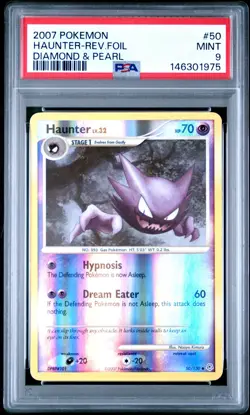 Pokemon Haunter Reverse Foil 50/130 Diamond & Pearl 2007 Englisch PSA 9 - Image 1