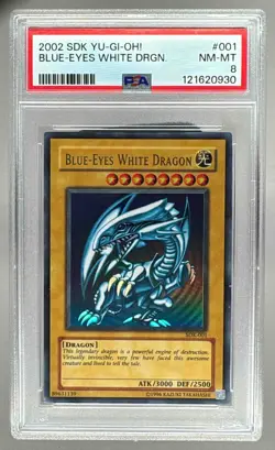 2002 Yu-Gi-Oh! 1 Blue-Eyes White Dragon PSA 8 121620930 - Image 1
