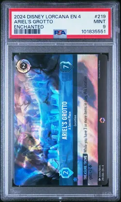 2024 DISNEY LORCANA EN 4-URSULA'S RETURN ARIEL'S GROTTO - A SECRET PLACE PSA 9 - Image 1