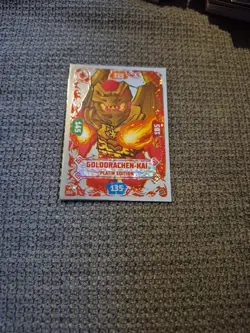 Lego Ninjago Serie 8 Trading Card Nr. 254 Goldrachen Kai Platin Edition (51) - Image 1