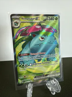 Pokemon TCG Venusaur EX Full Art Scarlet & Violet Holo Ultra Rare Card 182/165 - Image 1