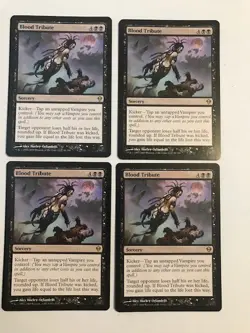 Magic the Gathering Blood Tribute x 4 Zendikar Regular - Image 1
