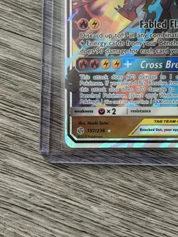 Pokemon Reshiram & Zekrom GX TAG TEAM Holo Ultra Rare Sm-Cosmic Eclipse 157/236 - Image 2