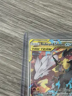 Pokemon Reshiram & Zekrom GX TAG TEAM Holo Ultra Rare Sm-Cosmic Eclipse 157/236 - Image 5
