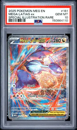2025 POKEMON MEG EN-MEGA EVOLUTION #181 MEGA LATIAS EX PSA 10 - Image 1