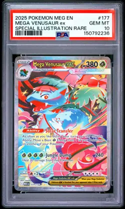2025 POKEMON MEG EN-MEGA EVOLUTION #177 MEGA VENUSAUR EX PSA 10 - Image 1