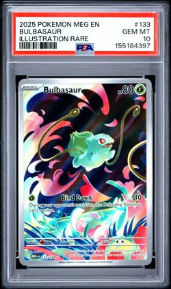 2025 POKEMON MEG EN-MEGA EVOLUTION ILLUSTRATION RARE #133 BULBASAUR PSA 10 - Image 1