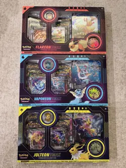 Pokemon TCG Flareon Jolteon Vaporeon VMax Premium Collection Set of 3 SEALED!! 820650851308 - Image 1