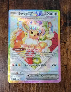 Pokemon TCG Eevee 174 Prismatic Evolutions Black Star Promo Card NM - Image 1