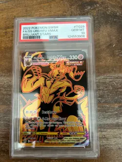 POKEMON 2022 Brilliant Stars Full Art Single Strike URSHIFU VMAX #TG29 PSA 10 - Image 1