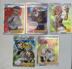 Pokemon TCG Full Art Trainers Lot Of 5 Cards Sidney, Rose Llima, Gym Trainer, BN - Image 1