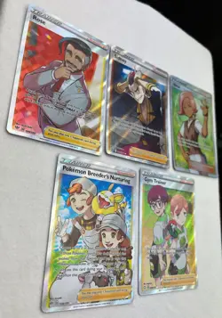 Pokemon TCG Full Art Trainers Lot Of 5 Cards Sidney, Rose Llima, Gym Trainer, BN - Image 2